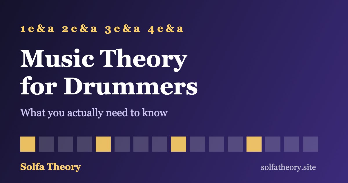 Music theory for drummers: rhythm, subdivisions and song form
